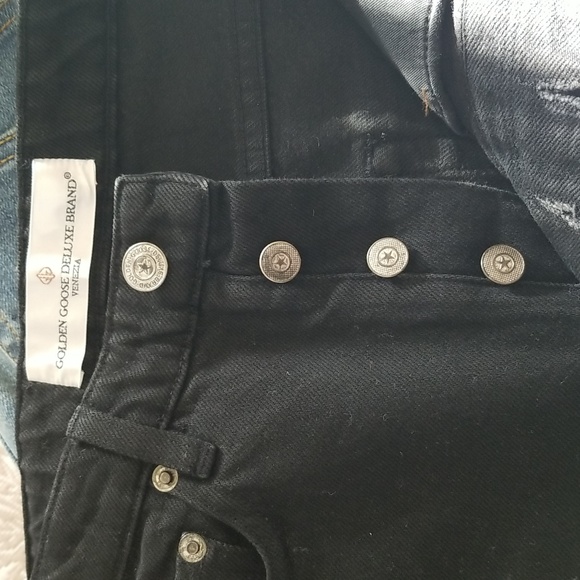 Golden Goose Happy High Waist Tapered Leg Jeans Size 27 Black - Picture 7 of 8